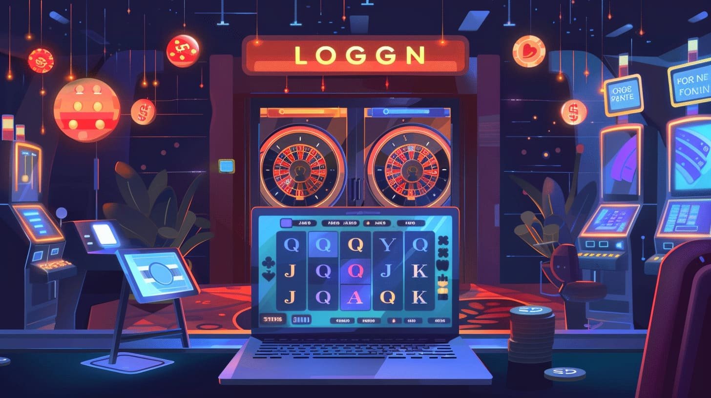 Slot machine reels on hot casino platform